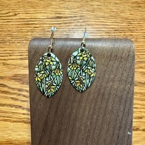 Floral Patterned Earrings Dale Tiffany style pattern